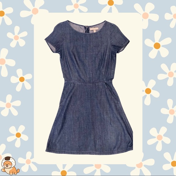 Banana Republic Chambray Denim A-Line Dress - Picture 2 of 8
